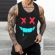 thumbnail image 4 of Camisetas de Tanque de los Hombres Tanque de los Hombres Incolor Gradiente de Impresión Cuello Redondo Correa Delgada Fuga Atrás Regular Casual Deportes Blusas de Tanque, 4 of 5