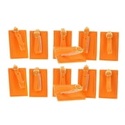 Lot of 12 Neon Orange Luggage Tags With Strap Travel ID Suitcase RALC