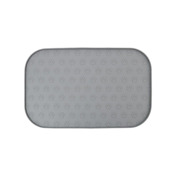 Yhmxh Utensilios de cocina Alfombrilla rectangular de silicona para mascotas, ideal para gatos y perros, antideslizante y antiderrames, ideal para alimentación lenta y fácil de limpiar.