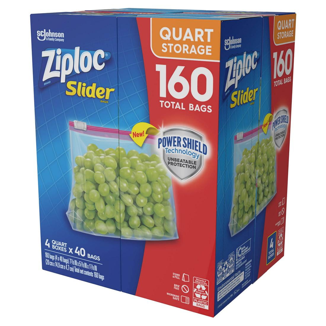 Ziploc®, Slider Storage Bags Quart, Ziploc® brand