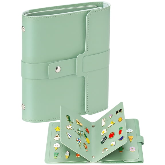 NiHome Durable Pin Trading Book & Carrying Case, 4 Page PU Pin Display Book for Collectors, Waterproof, Portable Travel Display (Pins Not Included)