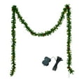 thumbnail image 2 of 13FT Lighted Christmas Garland Battery Powered Artificial Pine Greenery with Mini LED Lights for Indoor Outdoor Staircase Railing Mantle Home Holiday Party Decor(Batteries Not Included), 2 of 6