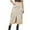 Khaki, variant on BUIgtTklOP Scoop Women's Drawstring Waist Flap Pocket Cargo Skirt Back Slit Midi Skirt Women's High Waist Pocket Split Half Skirt Women's Casual Denim Half Skirt