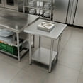 thumbnail image 4 of Kleensteel NSF 24x30 Stainless Steel Workbench with Adjustable Undershelf, Heavy-Duty Commercial Prep Table, 4 of 10