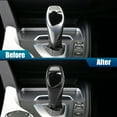 thumbnail image 4 of Vehicle ABS Gear Shift Knob Panel Cover Carbon Fiber Pattern Sticker for BMW F20 F30, 4 of 6