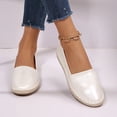 thumbnail image 5 of Rexoro Women Loafers Flats Cap Toe Woven Trim Comfort Slip On Women Shoes, 5 of 10