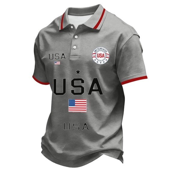 Trgacdwlo 1776-2026 Mens Polo Shirts 250th Anniversary USA Letter Flag Print Independence Day Freedom Big and Tall 4th of July Golf Shirts