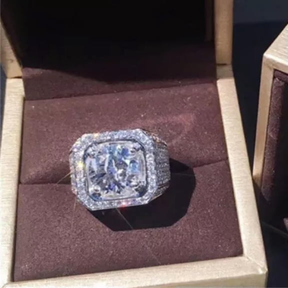 Pretty Wedding Gifts Party 925 Silver Rings Cubic Zircon Women Jewelry Sz 6-10