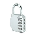thumbnail image 1 of Unique Bargains 3' Long 4 Digit Combination Padlock, Waterproof Zinc Alloy Resettable Combination Lock, Silver Tone, 1 of 5
