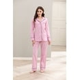 thumbnail image 2 of Richie House Women Cotton Pajamas Set Notch Collar Soft Sleepwear Pjs Button Nightwear RHW2846-E-M, 2 of 7