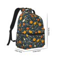 thumbnail image 2 of Yiaed Pumpkin Print School Backpack College Backpack Daypacks for Students High School Spacious and Durable Daypack for Work and Travel-One Size, 2 of 6