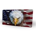 thumbnail image 2 of Yehwow American Usa Flag With An Angry Bald Eagle Metal Car Plate Decorative Aluminum License Plate Tag Sign, 2 of 5