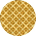 thumbnail image 1 of Ahgly Company Indoor Round Patterned Neon Orange Area Rugs, 5' Round, 1 of 6