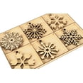 thumbnail image 6 of Inkdotpot 18pcs Wooden Christmas Ornaments, Unfinished Wooden Laser Cutouts Snowflakes Shaped Embellishments Hanging Ornament for Christmas Decorations- Tree Decor- Kids Crafts DIY, 6 of 9