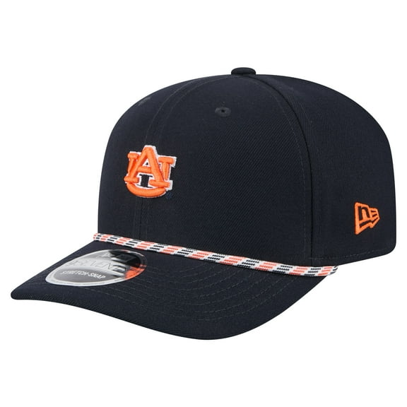 Men's New Era Navy Auburn Tigers Game Day Multi-Rope 9SEVENTY Stretch-Snap Hat
