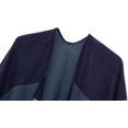thumbnail image 3 of AIR-Women's Color Block Shawl Wrap Open Front Poncho Cape, 3 of 4