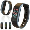 Indigi Waterproof Smart Health Fitness Tracking Bracelet + Heart Rate Sensor, Blood Pressure Monitor, & Pedometer