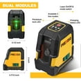 thumbnail image 5 of PREXISO Laser Level Self Leveling - 100Ft Rechargeable Cross Line Laser, Green Line leveler Tool for Construction, Floor Tile, Home Renovation with Magnetic Pivoting Base, Target Plate & Portable Bag, 5 of 8