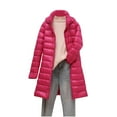 thumbnail image 4 of Fewfanhot Womens Jacket Packable Puffer Coat Hooded Lightweight Long Winter Slim Down Long Sleeve Parkas Coats, 4 of 6