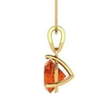 thumbnail image 3 of Clara Pucci 14K Yellow Solid Hypoallergenic Gold 2Ct Red Zircon Round Brilliant Cut Solitaire Designer Necklace Pendant For April, 3 of 7