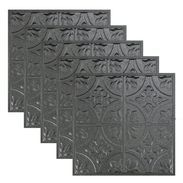 Great Lakes Tin Jamestown Pewter 2ft x 2ft Lay In Ceiling Tiles (5 Pack)
