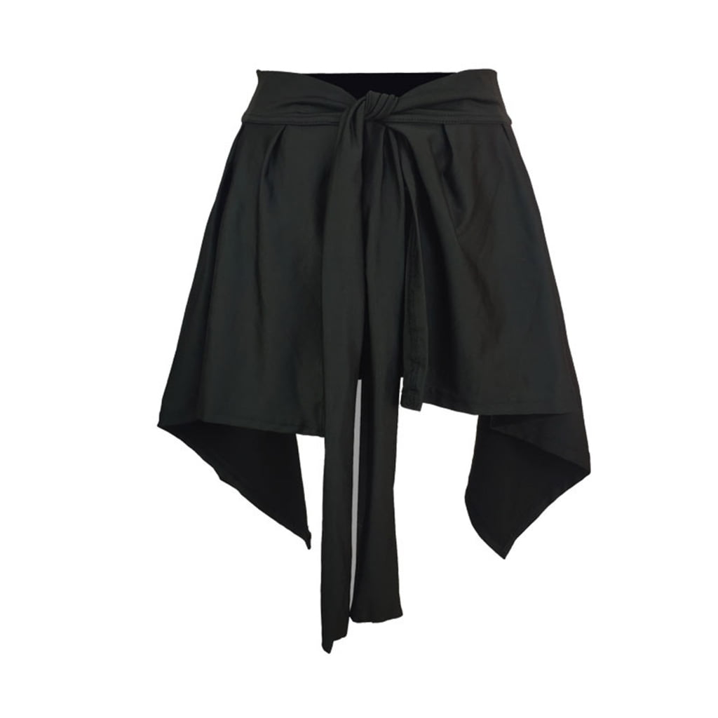 SIEYIO Women Tennis SelfTie Athletic Yoga Skirt Long Strap Hip