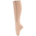 thumbnail image 1 of JEW Open Toe Knee Length Zipper Up Compression Stocks Leg Support Stocking, 1 of 6