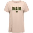thumbnail image 2 of Women's Levelwear Khaki Miami Marlins Influx Protect W T-Shirt, 2 of 3