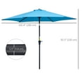 thumbnail image 3 of Outsunny 8.5' Round Aluminum Patio Umbrella Blue, 3 of 10