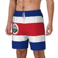 thumbnail image 5 of Mens Swim Trunks Costa Rica Flag Polyester Flag Quick Dry Board Shorts with Compression Liner, 5 of 6
