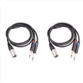 thumbnail image 1 of 2X Cable Bifurcador en y Doble de 6,35 mm y 1/4 Pulgada A XLR Macho, Cable de MicróFono de Audio de 3 Pines XLR Macho A Enchufe Doble de 6,35 Mm, 3,3 Pies/1 Metro, 1 of 5