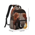thumbnail image 2 of Uemuo Elephant Sunset in Kenya Printed Student Durable Water-resistant Backpack,Travel Backpack,Outdoor Activities Backpack, Laptop Backpack, Multi-compartment Backpack, 2 of 5