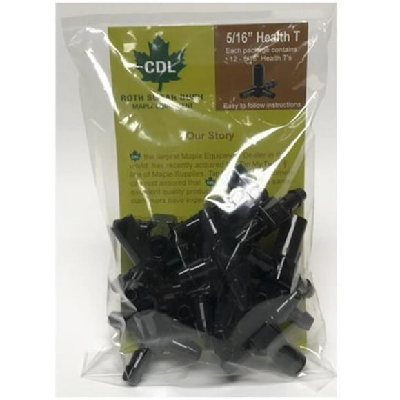 Roth Suguarbush 249878 0.31 in. Maxflow Tubing Tee - Pack of 12