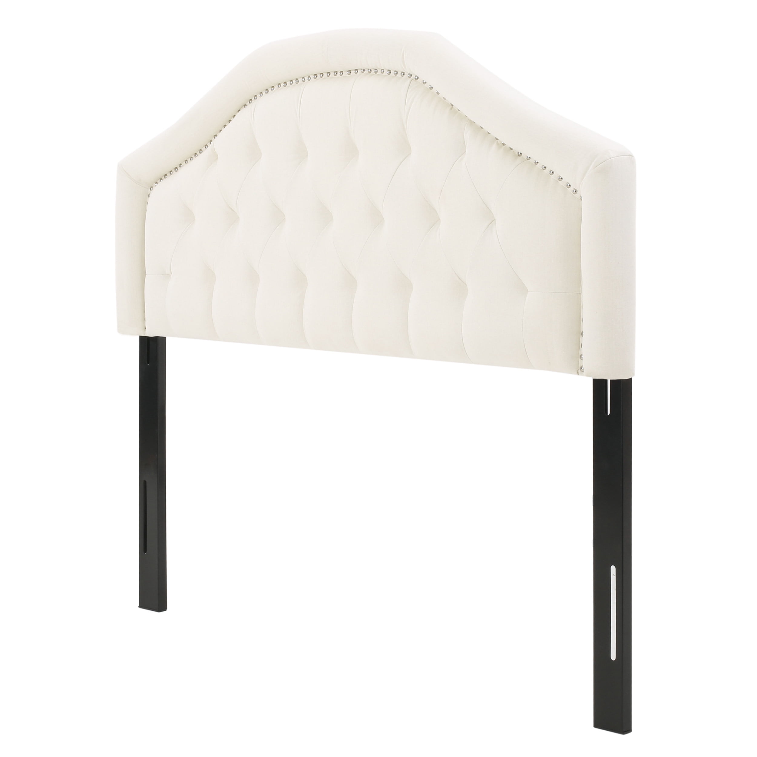 DUOSONG Queen&Full Sized Headboard Ivory Fabric Furniture Bedroom Furniture Beds, Frames & Bases