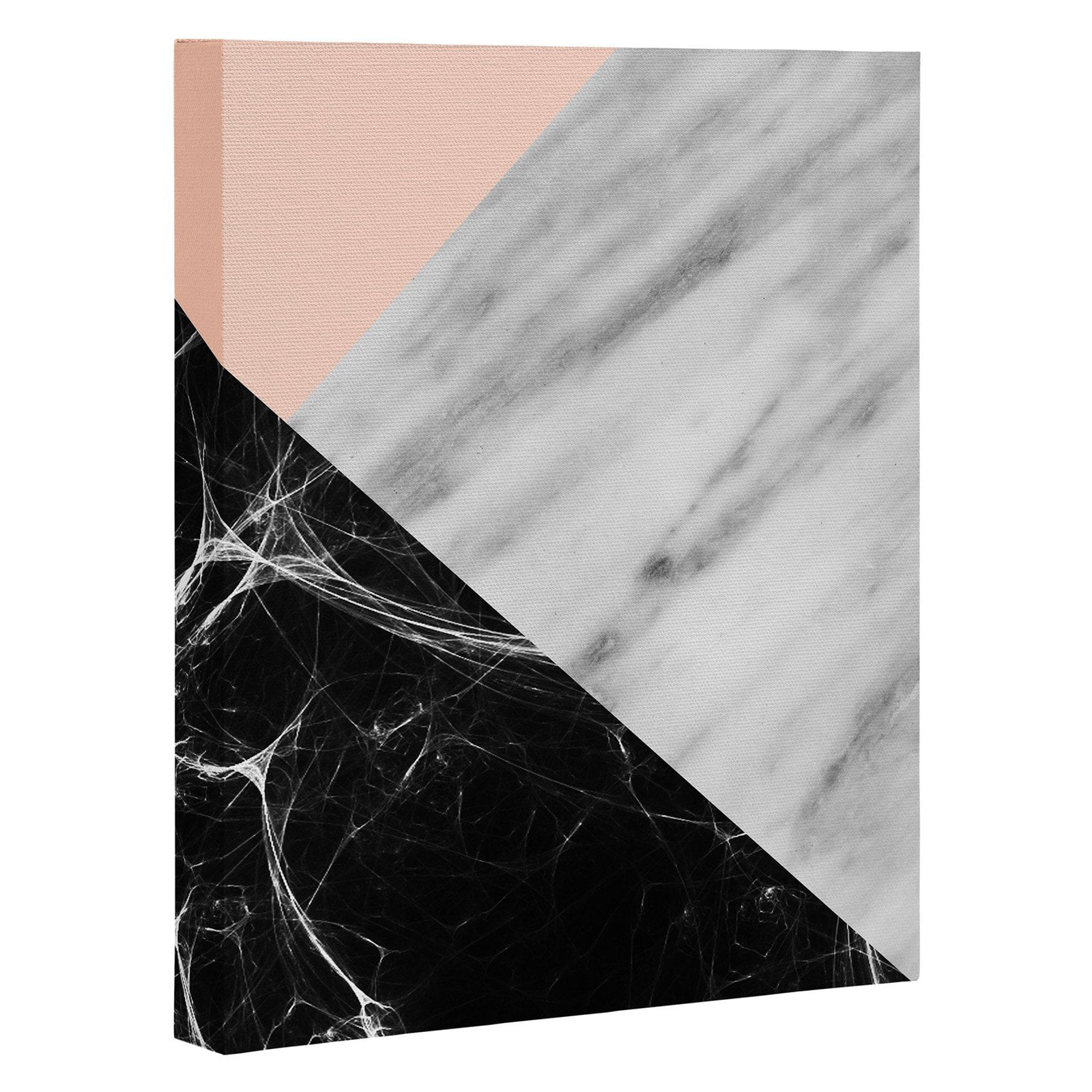 Deny Designs Marble Collage With Pink Canvas Wall Art - Walmart.com ...