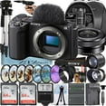 thumbnail image 1 of Sony ZV-E10 II Mirrorless Camera (Black) with 16-50mm Lens + 2 Pack 64GB Memory Card + Backpack + Telephoto + ZeeTech Accessory Bundle, 1 of 5