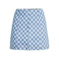 thumbnail image 5 of No Boundaries Juniors Seamed A-Line Mini Denim Skirt, Sizes XS-XXXL, 5 of 6
