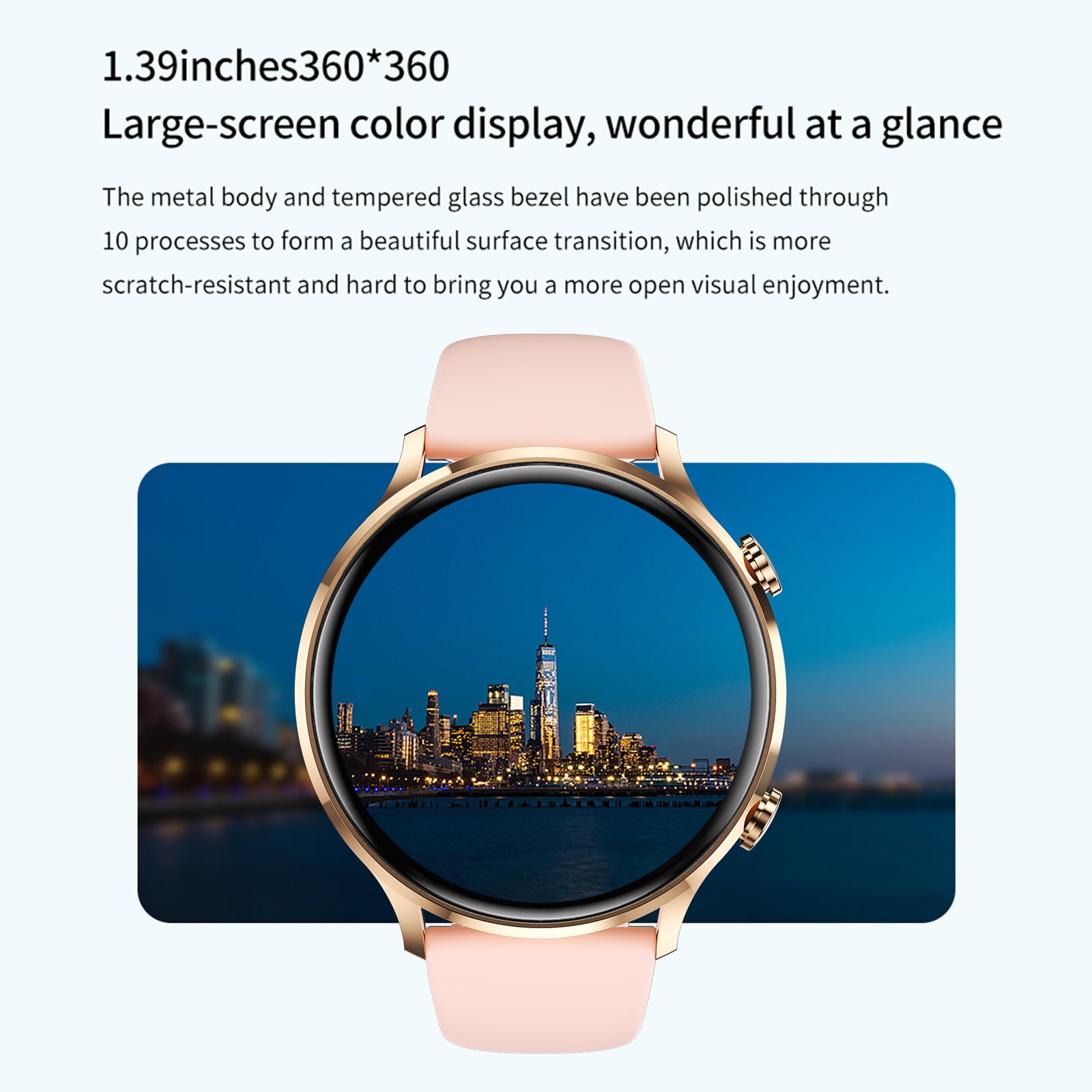 VOPOCO Smart Watch for Men Women Make/Answer Calls 1.39" HD Screen Sports Watch with Sports Modes Smartwatch Compatible with iPhone Android