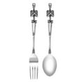 thumbnail image 1 of Stainless Steel Skull Spoon Fork Set Creative Personalized Camping Cutlery, 1 of 6