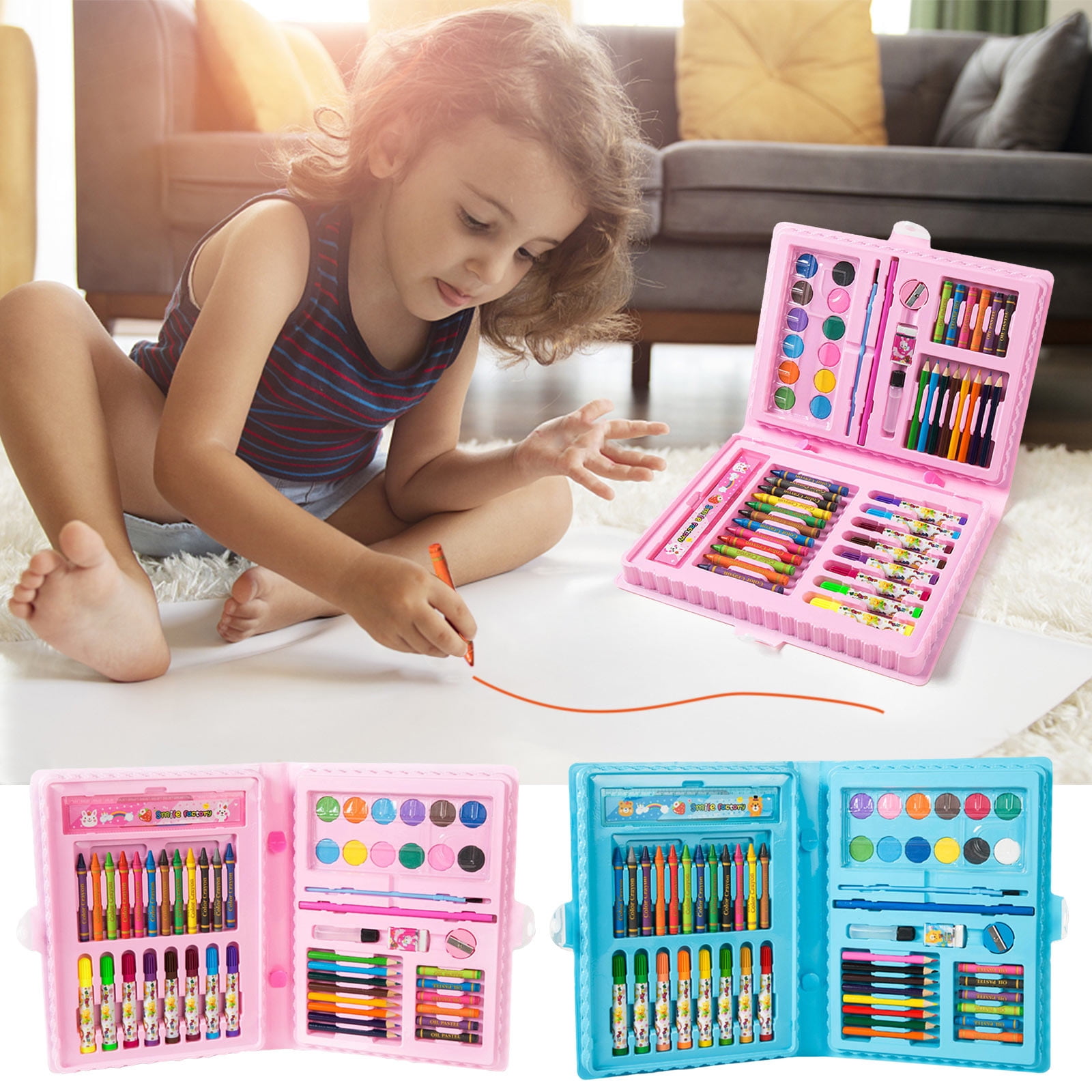Matoen12 68 Pcs Art Supplies Drawing Art Kit for Kids Painting Set with Crayons Colored Pencils Watercolor Pens Gift for Girls Boys Artist