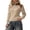 Khaki, variant on Sweatshirts for Women Long Sleeve Stand Collar Color Block Print Vintage Western Waffle Casual Top Khaki S