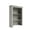 Bedford Gray Frame/Brushed Stainless Steel Hardware, variant on Martha Stewart Modular Shaker Wooden Hutch with 2 Fixed Storage Shelves, Solid Wood Frame and Rear Cable Management Opening, Gray