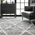 thumbnail image 3 of nuLOOM Suri Soft Diamond Trellis Textured Accent Rug, 3' x 5', Gray, 3 of 3