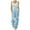 Blue, variant on Women's Casual Loose Overalls Bib Sleeveless Romper Floral Print One Piece Jumpsuit for Women with Pockets