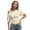 Beige, variant on Women's One Shoulder Crop Top Ruched Batwing Sleeve Y2K Going Out T Shirt With Back Tie Waist Cinching
