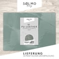 thumbnail image 7 of Sølmo PU Leather Placemats, Set of 4 - Heat Resistant, Waterproof, Non-Slip - Wipeable, Reversible, Thick Placemat Pack - Sky Blue and Silver, 7 of 7