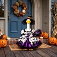 thumbnail image 4 of AZXY HalloweenPorch Goose Outfit, Fits 23‑Inch Porch Goose Statue, Witch‑Themed Goose Clothing, Goose Cloth, Fall Costume for Cement Plastic Goose, Outdoor Yard Patio Garden Porch Decor, 4 of 7