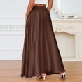 thumbnail image 3 of RQYYD Maxi Satin Skirts for Womens High Waisted Flowy Long A line Skirt Trendy for Office Holiday Party, 3 of 4
