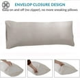 thumbnail image 6 of Luxtrada Set of 2 Ultra Soft Long Pillow Cases Body Pillowcases Cover Envelope Closure For Adults Pregnant Women 55"x19" (Gray), 6 of 11