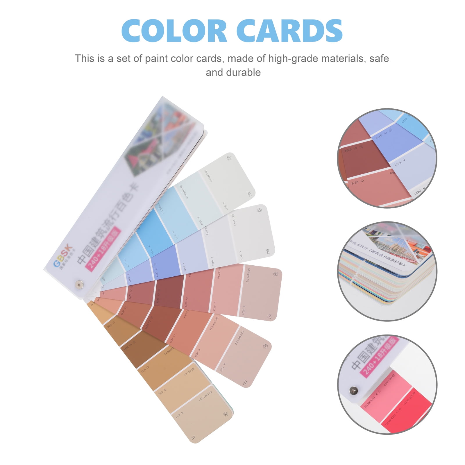 1 Set of Professional Architecture Paint Color Cards Color Sheets for Color  Contrast 